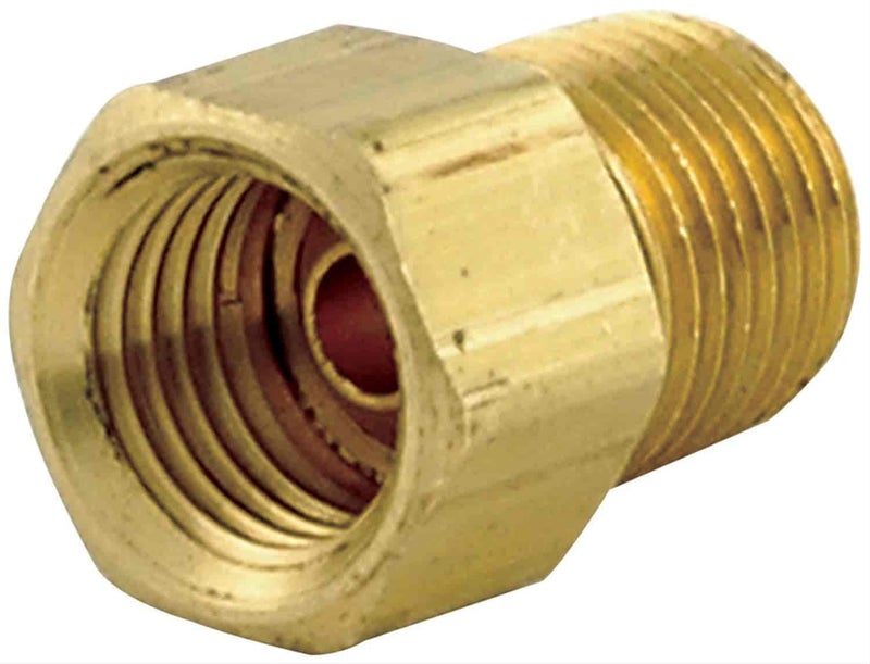 Allstar Performance ALL50121 1/8" NPT Male to 1/4" Brass Straight Inverted Flare Female Brake Line Adapter Fitting, (Pack of 4)